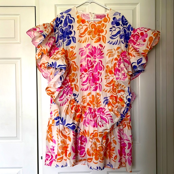 Eva Franco Dresses & Skirts - Floral summer ruffle dress